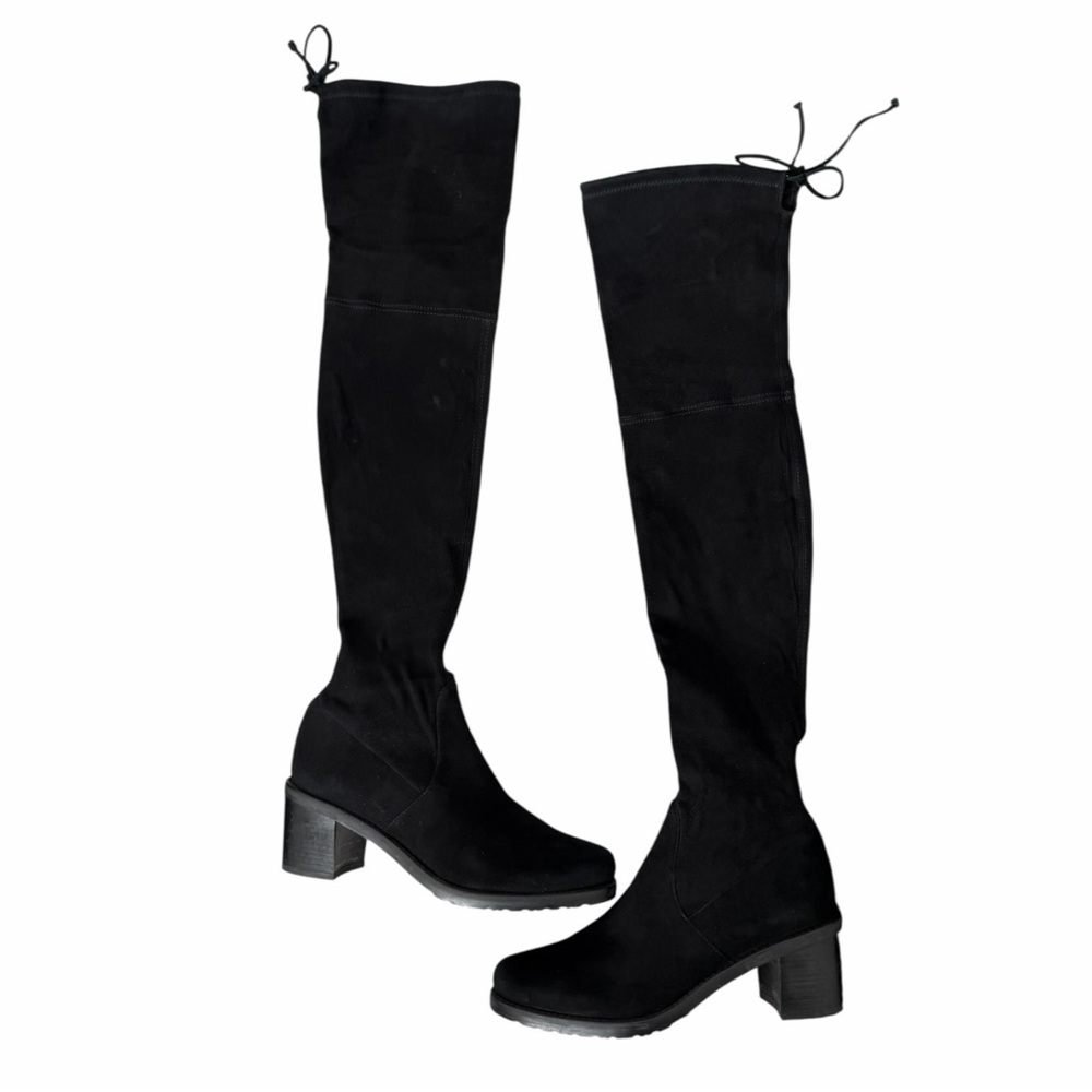 Stuart Weitzman Black Over the Knee Suede Boots 7.5